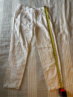 Victoria's Secret Linen White Drawstring Pants